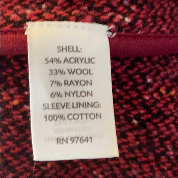 J. Jill Red and Black Jacket M Medium EUC - Picture 5 of 7